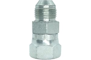 CDQBWKJGFJ 1 Piece Hydraulic Fitting 1/2" Male JIC (3/4"-16) Swivel X 1/2" Female JIC (3/4"-16) Swivel Adapter Carbon Steel
