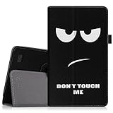 Fintie Folio Case for Amazon Fire (Previous 5th Generation, 2015 7 inch) - Slim Fit Premium Vegan Leather Standing Protective Cover, Don't Touch