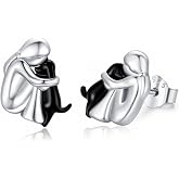 925 Sterling Silver Dog Earrings Cute Animal Puppy Stud Earrings Dog Jewelry Gifts for Women Girls Pet Lover Hypoallergenic Earrings for Sensitive Ears