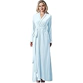 Sixsoon Velvet Robes for Women Long V-Neck Bridal Robe for Wedding Day Long Sleeve Sleepwear Bathrobe Evening Party Gown