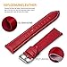 12 Colors for Quick Release Leather Watch Band, Fullmosa Axus Genuine Leather Watch Strap 22mm Red