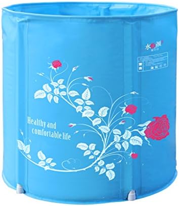 fold Bath barrel blue bathtub Not needed Inflated Thickening plastic adult Bath barrel 70 65cm
