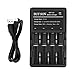 Universal Battery Charger, DUTISON Smart 4-Slots Rechargeable Li-ion Battery Charger for 18650 18500 18490 18350 17670 17650 16650 16500 14500 10440