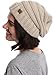 Tough Headwear Slouchy Beanie Winter Hat for Women - Slouch Oversized Large Baggy Cable Knit Hats - Warm & Cute Chunky Knitted Cap for Cold Weather - Stylish & Trendy Snow & Ski Beanies for Ladies
