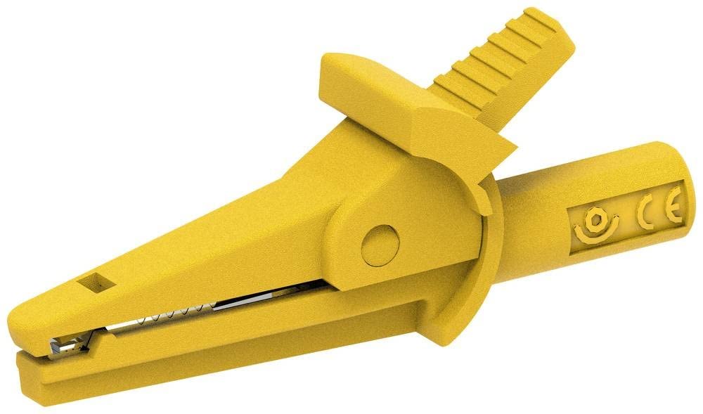 Electro PJP 5002-IEC-d4-CD1-J Crocodile Clip Yellow Clamping Range Max. 9 mm Length: 51 mm Pack of 1