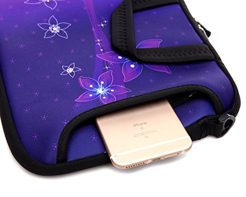 12.5-Inch Laptop Shoulder Bag Sleeve Case With Handle For 11.6" 12" 12.2" 12.5" Netbook/Macbook Air Pro (Purple)