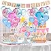 Baby Gender Reveal Party Supplies Kit – Boy & Girl Party Reveal Décor – With Stickers, Mom Sash and Photo Props for Boy & Girl – Surprise Baby Party– Easy to Use – Pink & Blue Double Gender Revealing Party Bundle