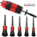 YISHARRY LI Car Wheel Cleaning Brush Kit-17inch Long Soft Bristle Tire Brush and 5 Different Sizes Boar Hair Detail Brushes