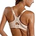 SYROKAN High Impact Sports Bras for Women High Support Unlined Underwire Racerback No Uniboob Workout Bra Beige - Unlined 34D