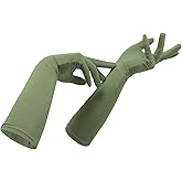 Islis Spandex Stretch Mid-Length Gloves for Cosplay, Halloween, and Costume Accessories