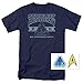 Popfunk Star Trek Retro Starfleet Academy T Shirt & Stickers (X-Large) Blue