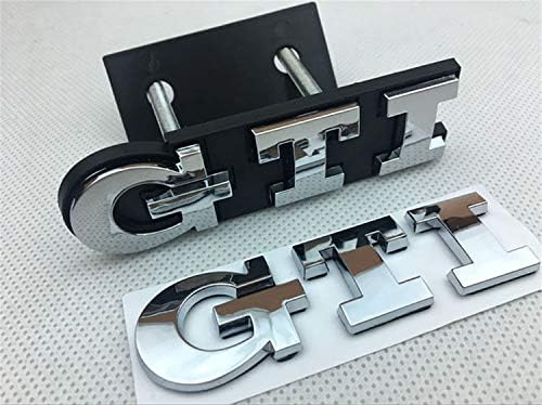3D Auto Car Metal Hood Front Grilles Grill Badge Emblem Fit GTI SILVER