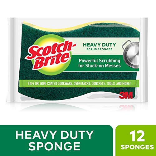 Scotch-Brite Heavy Duty Scrub Sponge, 12 Scrub Sponges