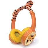 JBUNION Kids Bluetooth Headphones, Wireless Headphone for Kids, 85dB Volume Limited, Built-in Mic, 3.5mm Aux Cord, Boys Girls Tiger Headset for School/Travel/Airplane