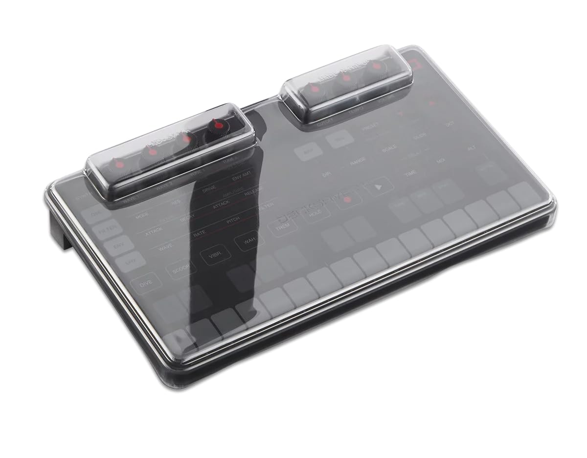 Decksaver Cover for IK Multimedia Uno Synth & Drum - Super-Durable Polycarbonate Protective lid in Smoked Clear Colour, Made in The UK - The Producers' Choice for Unbeatable Protection