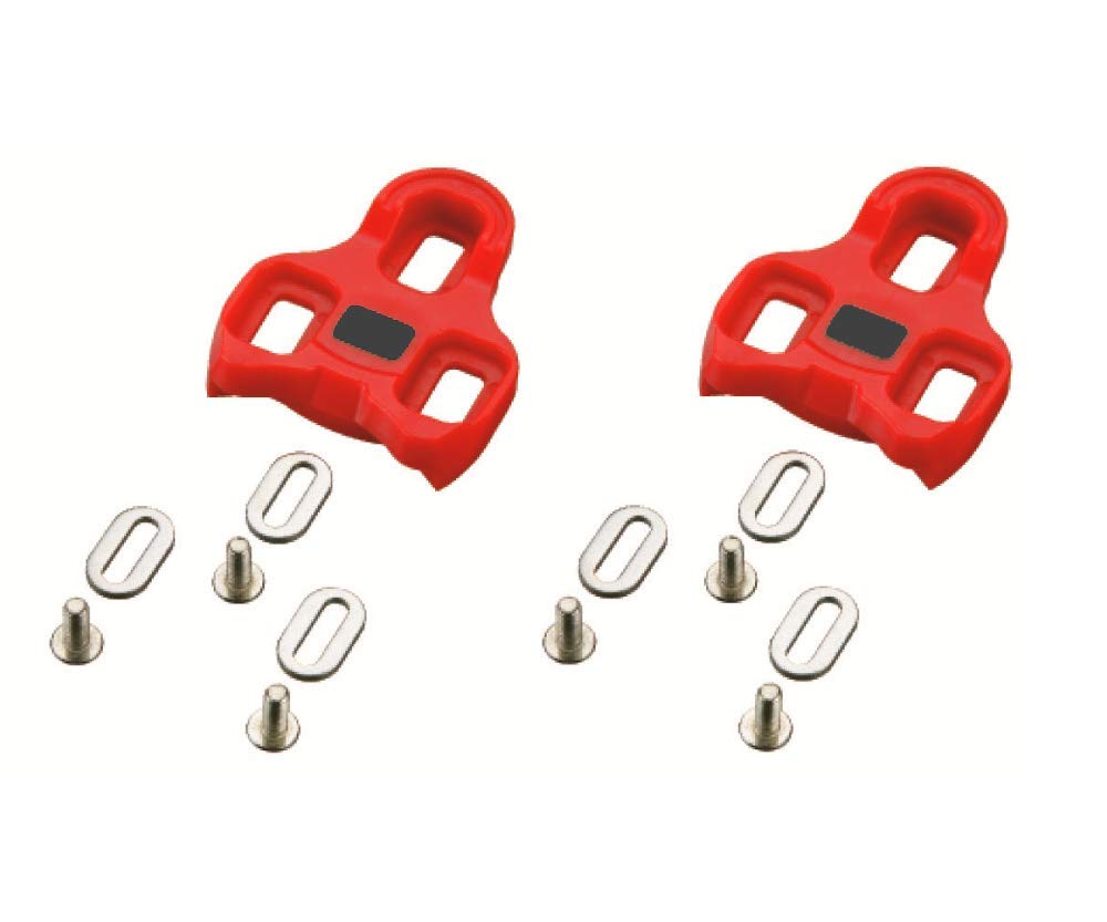 FPD BICYCLE_PEDAL Kit 9° Compatible with LOOK KEO Racing Bike - Red Plates Included
