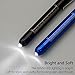 Nurse LED Penlight with Pocket Clip Medical Reusable Pen Light with Pupil Gauge Set by Paramed for Nursing Students Doctors Clinical Occasion with Batteries Free, 2 Piece, Black and Dark Blue