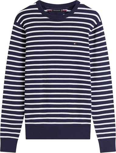 Uomo Pullover Essential Cotton con Scollo Rotondo, Blu (Navy Blue/Ivory Petal), M