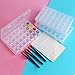 Outee 3 Pack 28 Grids Diamond Painting Box Storage 5D Diamond Painting Accessories Storage Box for Diamond Embroidery with 3 Pack Tweezers and 168 Pieces Craft Label Marker Sticker