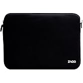 ZAGG - 12 Inch Laptop Sleeve Case, Neoprene Tablet Soft Cover Bag Compatible with Google Chromebook, Google Notebook, Tablets up to 12-inches - Black