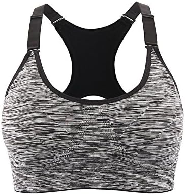 EMY Sports Bra 1 2 3 5 Pack for Women Space Dye Racerback Removable Pads for Yoga Running Fitness Workout