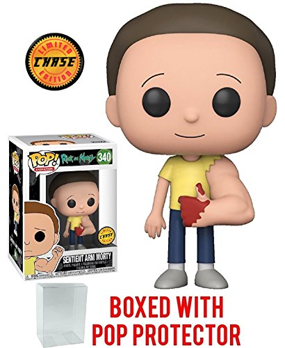 RICK AND MORTY Funko Pop! Animation Bloody Sentient Arm Morty Chase Variant Limited Edition Vinyl Figure (Bundled with Pop Box Protector Case)
