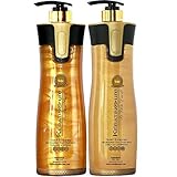 Keratin Cure -Color & Keratin Safe -SULFATE FREE- Shampoo & Conditioner #3 #4 Set Bio-Brazilian Post Daily Use -Gold & Honey 960ml / 32.5 fl oz
