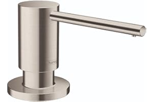 hansgrohe Bath and Kitchen SinkSoap, Focus 3-Inch, Steel Optic, 40438801 Soap Dispenser