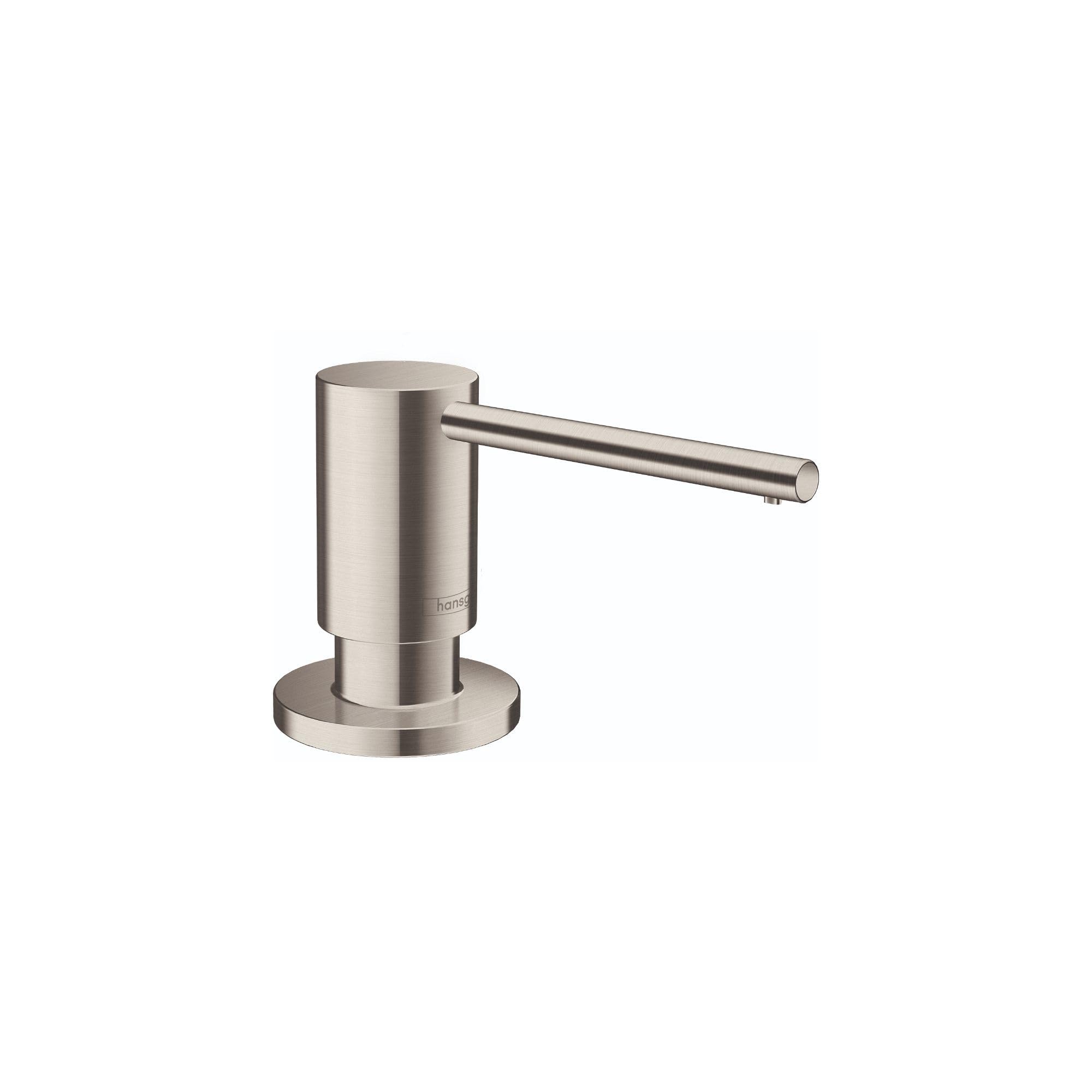 Photo 1 of hansgrohe Bath and Kitchen SinkSoap, Focus 3-Inch, Steel Optic, 40438801 Soap Dispenser 