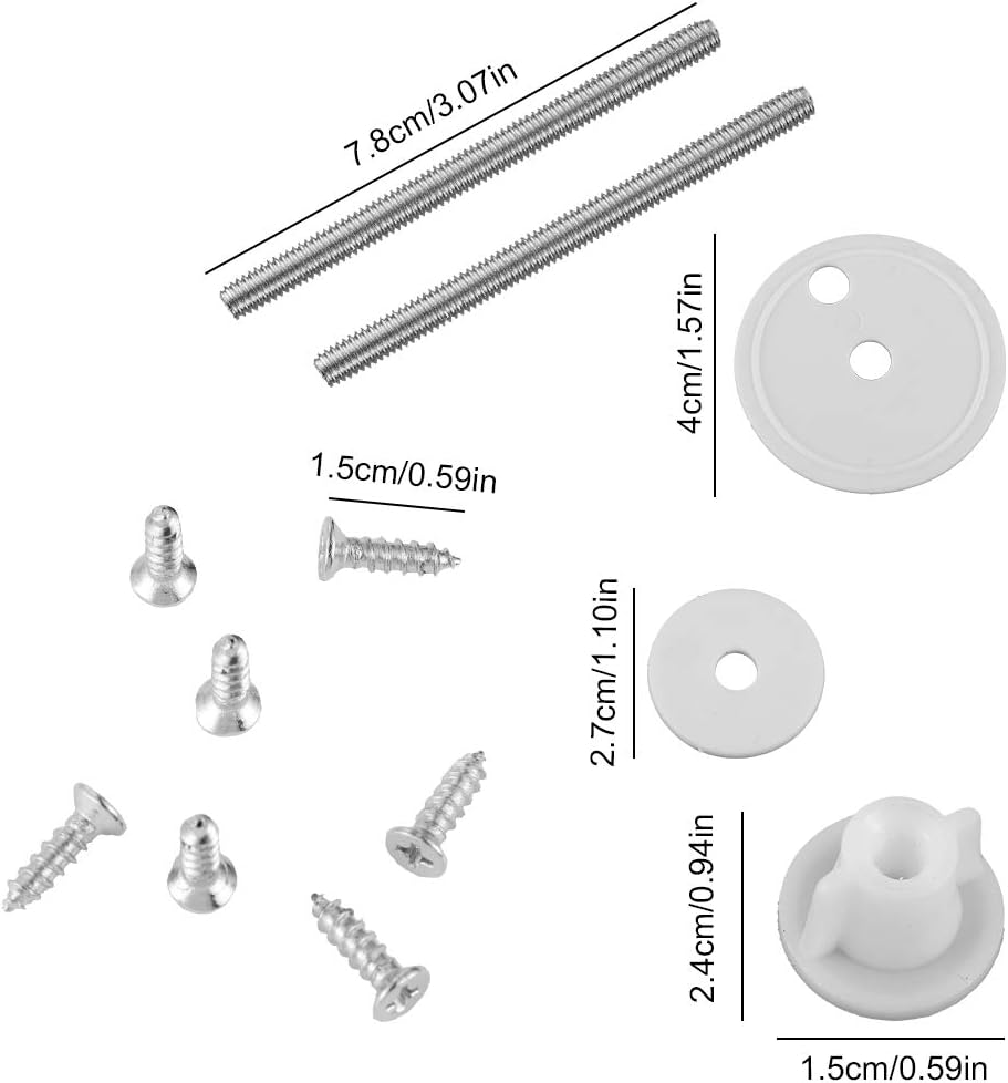 upain Toilet Seat Hinges Replacement Chrome Finished Toilet Seat Hinge for Wooden Resin for Toilet Seats with Fittings and Repair Parts - Image 5