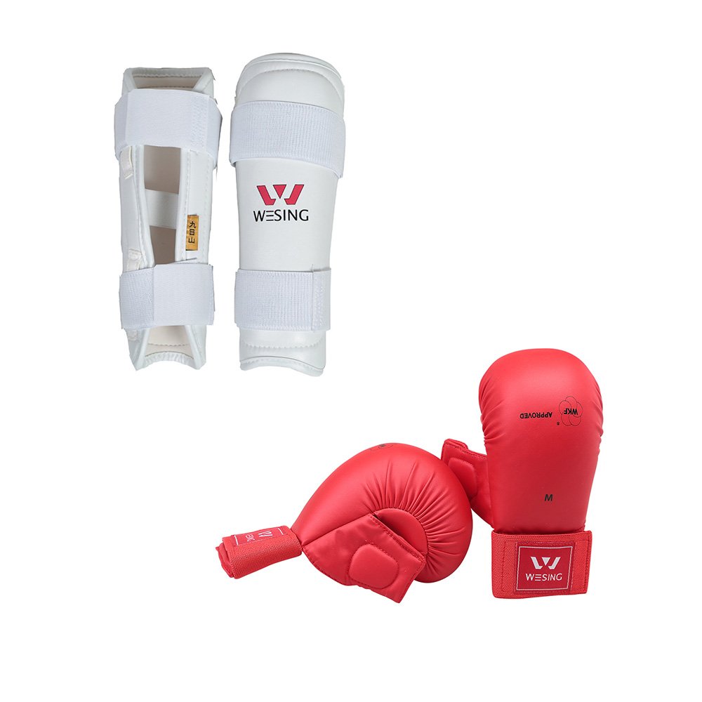 wesing Karate Gloves with Karate Forearm Guards