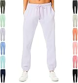 Light & Shade Lavender Fleece Joggers with Drawstring Waist M