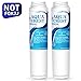 AQUA CREST FQSLF, FQSVF Under Sink Water Filter, Replacement for GE FQSLF, FQSVF, FQSVN, FQROPF, GXSV65R Undersink Water Filter, NSF 42 Certified (2 Pack), Model no.AQU-FF23-LF