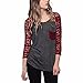 Clearance Sale! Autumn Lace Blouse,Canserin Women Lace Splice T-Shirt Three-Quarter Sleeve Shirt Tops Size US 4-10