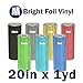 Prisma Heat Transfer Bright Foil Vinyl For Textile 19" x Yard (Silver)