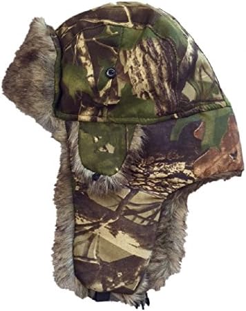 Delano Unisex Tree Camouflage Camo Winter Trooper Trapper Hunting Hat Aviator Russian Cap (2 Colors)