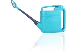 EBRISTAR 1.5 Gallon Watering Can for Outdoor & Indoor Plants, Large Garden Watering Pot with Lightweight and 5.5L Capacity, Plastic Watering Can with Long Spout and Metal Removable Sprinkler Head - Aquamarine