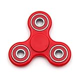 Yeahbeer Hand Fidget Spinner Toy Stress Reducer and Perfect For ADD, ADHD ,Finger Toy fidget work Ultra Fast Bearings (red with sliver)