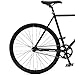 Critical Cycles Harper Coaster Fixie Style Single-Speed Commuter Bike with Foot Brake, Matte Black, 53cm, m
