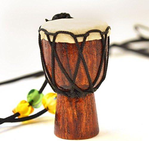 BGY Pendant Necklace Charm Pandant Pendant Djembe Jewelry Making Grils DIY Necklace African Drum(Brown)