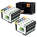 JARBO Remanufactured Ink Cartridge Replacement for Epson 252XL 252 XL T252 T252XL to use with Workforce WF-3640 WF-3620 WF-7110 WF-7710 WF-7720 Printer (4BK, 2C, 2M, 2Y) 10 Packs