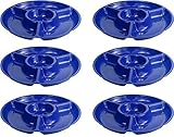 Set of 6 Multi Colored Chip 'N Dip Serving Trays