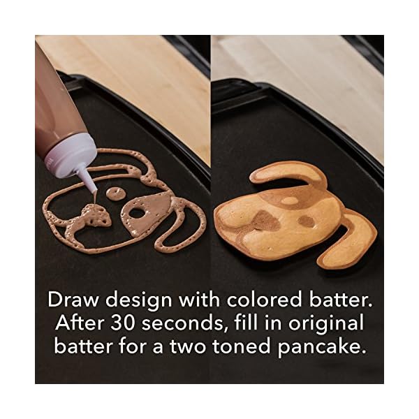 Whiskware Pancake Batter Bottle, Two Silicone Pancake Molds, and Two