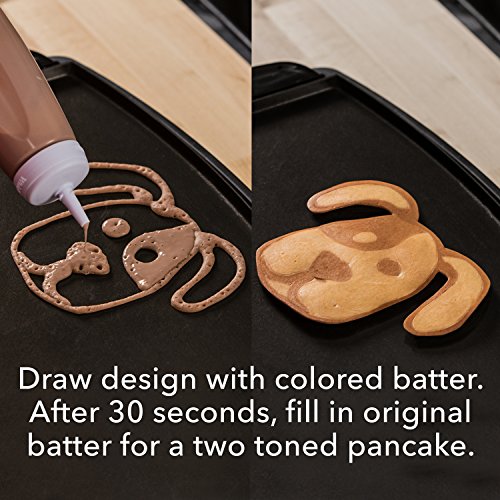 Whiskware Pancake Batter Bottle, Two Silicone Pancake Molds, and Two