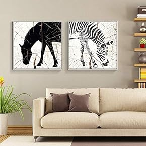Floating Framed Canvas Wall Art for Living Room, Bedroom Wooden Background Animal Canvas Prints for Home Decoration Ready to Hang - 16"x16"x2 Panels