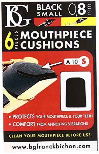 BG A10S Small Mouthpiece Cushion - Black, 6 Pack