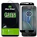 [2-Pack] Dmax Armor for Motorola Moto G5S Plus Screen Protector, (Full Screen Coverage) [Tempered Glass] Anti-Scratch, Anti-Fingerprint, Bubble Free, (Black)