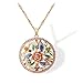 Fashionable Necklace Round Rose Shape of Oil Painting Long Pendant Necklaces for Women