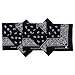 Elephant Brand Original Bandanas 100% Cotton Since 1898-5 Pack (Black)