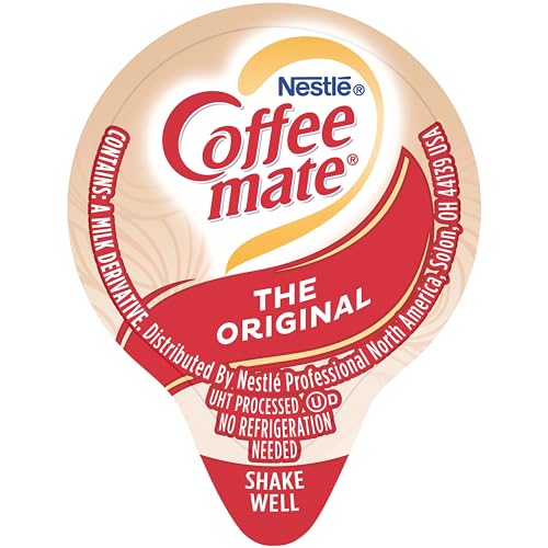 NESTLE COFFEE MATE COFFEE CREAMER, ORIGINAL, LIQUID CREAMER SINGLES, NON DAIRY, NO REFRIGERATION, 0.375 FL OZ TUBS (PACK OF 180)
